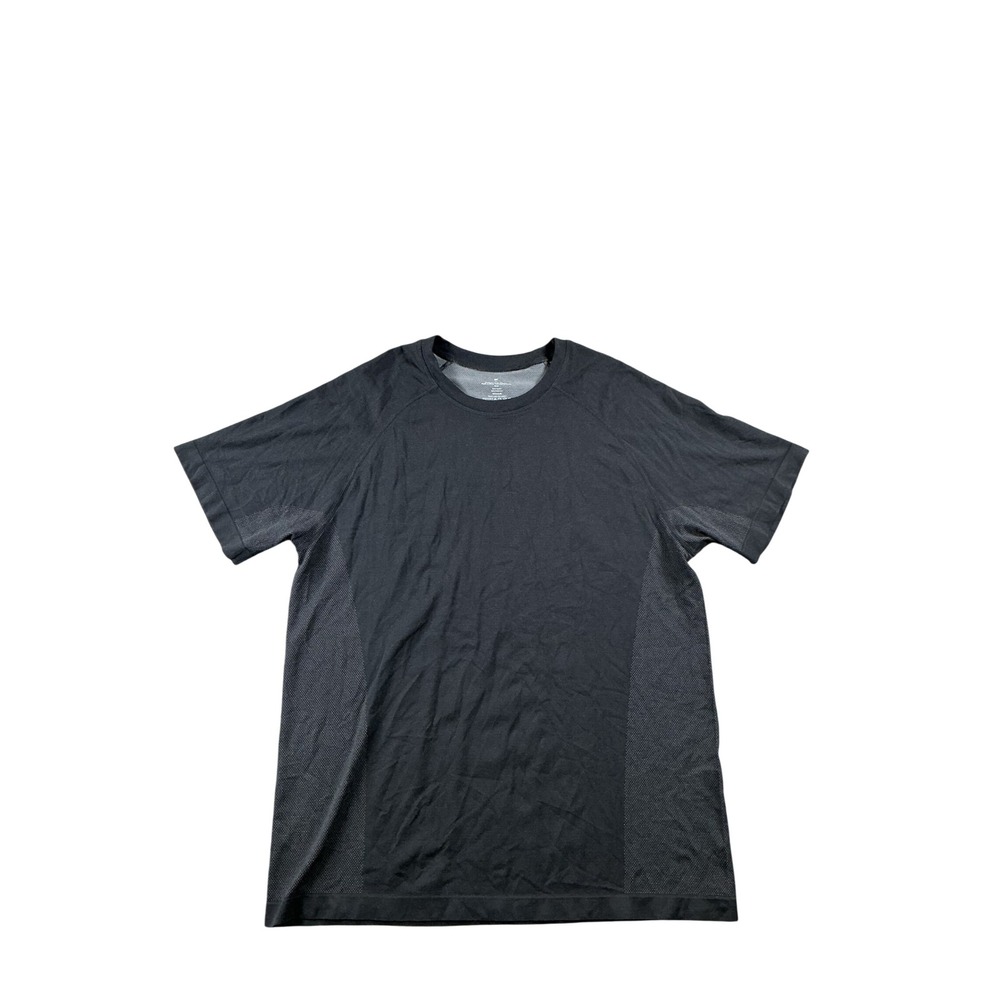 Fabletics Mens XL Training Day Short Sleeve Tee Black Mesh Performance Shirt